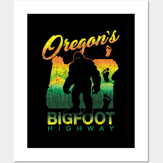 Oregon's Bigfoot Highway Wall Art by dustbrain